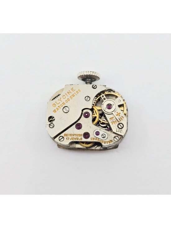 Vintage Glycine 14K White Gold Diamond Ladies Cocktail Watch 17J Swiss main image 5